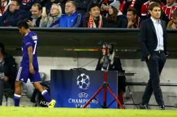 Andy Naja se mostró muy frustrado por no poder acabar el partido frente al Bayern, apenas jugó 24 minutos y al 26 salió de cambio por lesión.