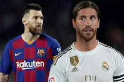 Lionel Messi y Sergio Ramos son los capitanes del Barcelona y Real Madrid, respectivamente.