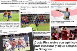 La prensa costarricense se siente optimista con el gran triunfo que sacó la 'Sele' en el último minuto frente a los catachos.