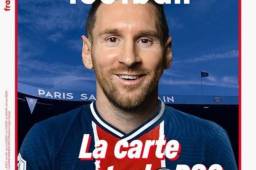 La portada de France Football que le está dando la vuelta al mundo. Messi con la camisa del PSG.