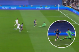 ¡Dejó en el suelo a Courtois! El tremendo gol que hizo Mbappé, pero fue anulado por fuera de juego en el Real Madrid-PSG