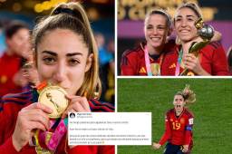 Olga Carmona se quiebra y da sus primeras palabras tras ser campeona del mundo con España y el fallecimiento de su padre
