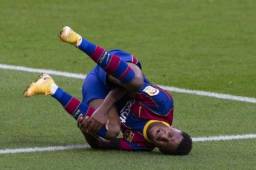 La lesión de Ansu Fati se produjo en la victoria del Barcelona ayer ante el Betis en el Camp Nou.
