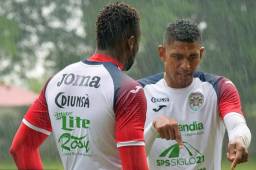 Yustin Arboleda y Carlo Costly esperan formar una dupla goleadora con los verdes. Fotos @CDMarathon y Neptalí Romero