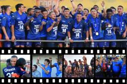 El Motagua celebró la obtención de la Copa 14 en Puerto Cortés y los aficionados se tomaron el puerto de la emoción. Fotos Juan Salgado, Delmer Martínez.