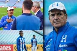 Jorge Luis Pinto y los seleccionados hondureños, molestos con el drone que merodeaba el entreno del combinado nacional.