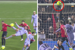 ¡Era la anotación de su vida! El tremendo golazo que el poste le evitó a Luuk De Jong en el Mallorca-Barcelona
