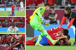 Keylor Navas y Costa Rica van a estar en el Mundial de Qatar 2022, tras ganar a Nueva Zelanda en el repechaje por 1-0. El festejo fue una locura total. FOTOS: AFP