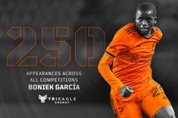 250 partidos jugados de Boniek García con Houston Dynamo