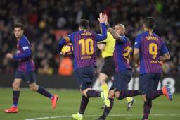 Messi ha sido la figura del Barcelona con sus dos goles en el Camp Nou, pero no pudo darle los tres puntos a su equipo.