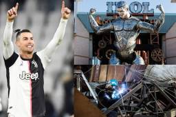 Cristiano Ronaldo fue el protagonista en el carnaval de Viareggio, Italia donde se presentó un robot gigante con su imagen que ha causado revuelo. Fotos cortesía