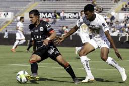 El delantero hondureño Michael Chirinos es uno de los jugadores más explosivos que tienen los Lobos BUAP de México. Foto cortesía