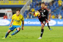 El mediocampista hondureño Bryan Acosta está a un paso de salir del Tenerife y poner marcha a la MLS para fichar por el FC Dallas. Foto cortesía