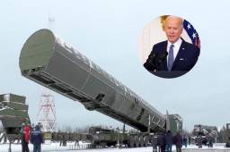 Imagen de un misil nuclear ruso. Se habla de que estarían analizando usarlo contra Ucrania.