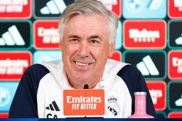 Ancelotti celebra el dato en la previa de la vuelta contra Manchester City en Champions League.