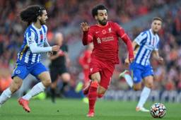 Liverpool se aleja del líder Chelsea en Inglaterra tras empatar con el Brighton.