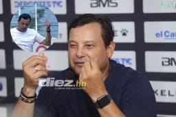 Jeaustin Campos explicó lo que pasó con el árbitro del Real España vs Génesis. Foto: Mauricio Ayala.