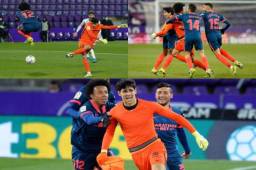 El guardameta del Sevilla, Yassine Bono, anotó en el descuento el gol que significó el empate ante el Valladolid.