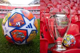 Este es el UCL Pro Ball London, el balón que decidirá al campeón de la Liga de Campeones 2023/24. Se estrenará este martes con los duelos de octavos de final: Leipzig-Real Madrid y Copenhague-Manchester City.