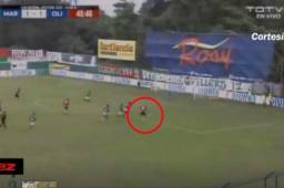 Eddie Hernández marcó el 2-1 del Olimpia ante el Marathón.