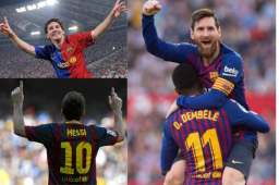 Besos, dedicatorias y provocaciones, esas han sido algunas de las celebraciones que ha dejado Lionel Messi vestido de Catalán. A continuación los mejores festejos de La 'Pulga'.