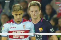 Ivan Rakitic insultó al jugador del Granada al minuto 77.