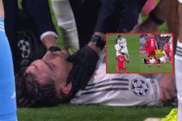 Raúl Asencio fue trasladado al hospital luego de un golpe que recibió ante Benfica.