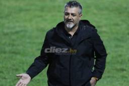 Diego Vázquez, DT del Motagua, salió contento porque su equipo no se rindió. Lamenta que se falle demasiado pero trabajará en corregir todo. Fotos Alex Pérez