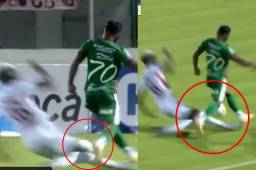 VIDEO: El clarisímo penal para Marathón que no pitaron ante Olimpia: el árbitro Armando Castro se lo ‘comió’