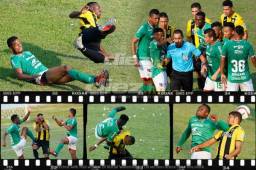 El clásico sampedrano nos dejó imágenes de un partido bravo, con mucha rivalidad donde hubo dos expulsados y mucha polémica arbitral. Hubo acciones donde hasta codazos se dieron.