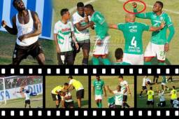 El Juticalpa festejó como si hubiesen ganado el campeonato. Arboleda tuvo una pelea con un jugador rival y al final salió muy molesto. Vargas explotó cuando le cayó el gol.