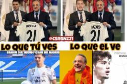 En las redes sociales esperaban a Eden Hazard y no a Brahim Díaz como el nuevo refuerzo del Real Madrid. Los memes no faltaron.