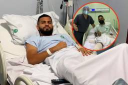 El volante del Olimpia, Jorge Álvarez, fue operado de la rodilla este jueves en San Pedro Sula, también Reinieri Mayorquín del Motagua. Fotos DIEZ