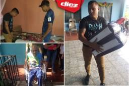 El mediocampista German 'Patón' Mejía, campeonísimo con Olimpia en el torneo Apertura 2019, se fue a Danlí con su esposa e hijo para compartir en el último día del 2019 con los ancianos del Asilo San Judás.