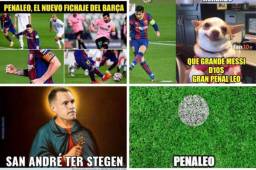 Te presentamos los mejores memes del triunfo trabajado del FC Barcelona 2-1 ante el Dinamo Kiev. Messi marcó de penal y no lo perdona. Ter Stegen fue figura y también es protagonista en las redes sociales.