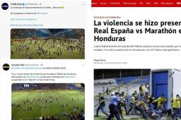 La prensa deportiva y medios internacionales lamentan los actos de violencia ocurridos en el estadio Morazán de San Pedro Sula.