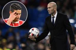 James Rodríguez no tuvo la confianza de Zinedine Zidane en el Real Madrid.
