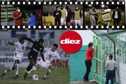 A falta de dos partidos para completar la fecha 2 del Clausura 2021 en Honduras, el lente de DIEZ captó algunas imágenes de los tres encuentros disputados. A un futbolista casi lo desnudan en el campo. Fotos Neptalí Romero y Emilio Flores