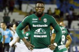 El delantero del Marathón, Yustin Arboleda, fue expulsado al final del juego contra Motagua en Olancho tras un cruce de palabras con el árbitro Jack Rodríguez.