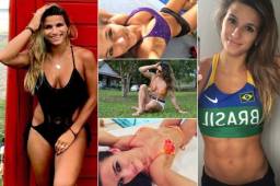 La encantadora Jade Barbosa, aparte de resaltar por su belleza, representa a Brasil en la gimnasia.