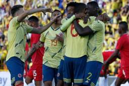 William Tesillo marcó el primer gol de Colombia en la goleada ante Panamá en El Campín.