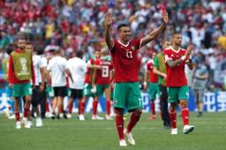 Los seleccionados de Marruecos salieron tristes tras perder ante Portugal.