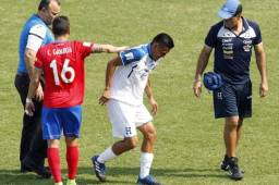 Andy Najar se lesionó al minuto 6 del juego entre Honduras y Costa Rica. El catracho se perderá el duelo del Anderlecht ante Manchester United por Europa League. Foto DIEZ
