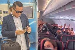 VIDEO: Árbitro Iván Barton compartió avión lleno de hondureños y así fue el momento incómodo que vivió