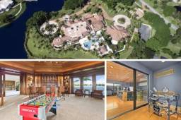 Sala de cine, bodega, estudio de grabación, siete habitaciones y hasta 19 baños tiene esta espectacular mansión que pertenece a John W. Henry. FOTOS: The Sun.