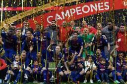 El Barcelona se ha coronado campeón de España una semana después de haber ganado la Copa del Rey.