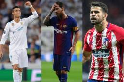 Cristiano Ronaldo, Lionel Messi y Diego Costa, tres de los mejores delanteros de La Liga.