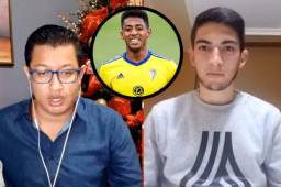 Jonathan Rubio durante la charla que sostuvo con Jorge Fermán.