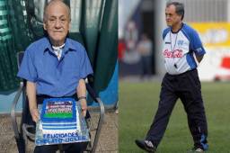 El entrenador Chelato Uclés, festejó este sábado 80 años y lo hizo de buen ánimo y rodeado de su familia. Su pastel fue decorado de España 1982. Foto cortesía