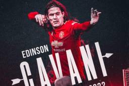 Manchester United confirma la noticia de la renovación de Edinson Cavani con esta imagen.